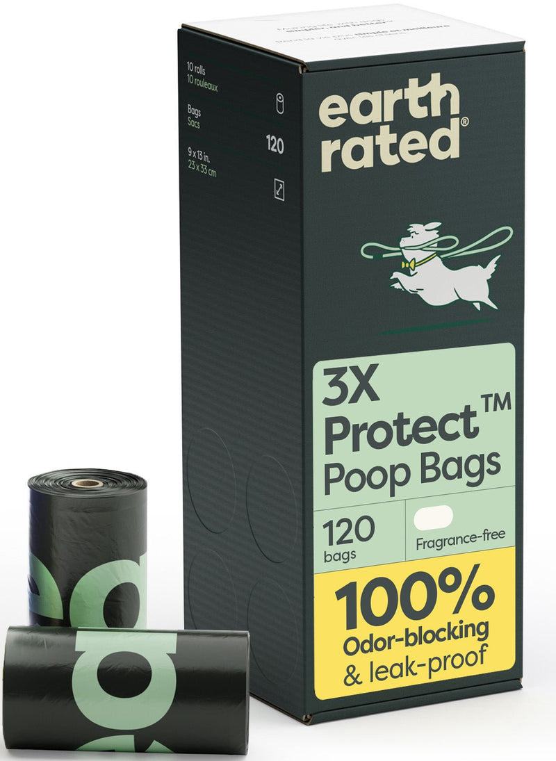 Odor-Blocking Dog Poop Bags Refill Rolls With 3X Protect Technology X6